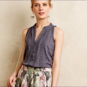 Anthro Meadow Rue | Jenson Tank in Grey- M